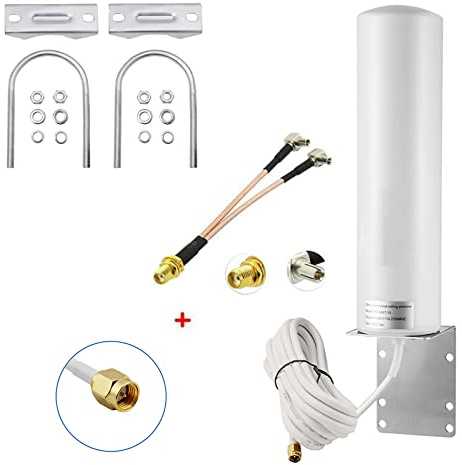 High Gain 10-12dBi External SMA Male/Dual TS9 3G 4G LTE Bracket Mount Long Range Antenna for Netgear Nighthawk M1 MR1100 Verizon Jetpack 8800L Mobile Hotpots Router MiFi Mobile Hotspot 4G LTE Router