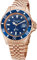 Eichmüller Taucheruhr 3464-05 Rose-blau 20 ATM Edelstahlband 43 mm