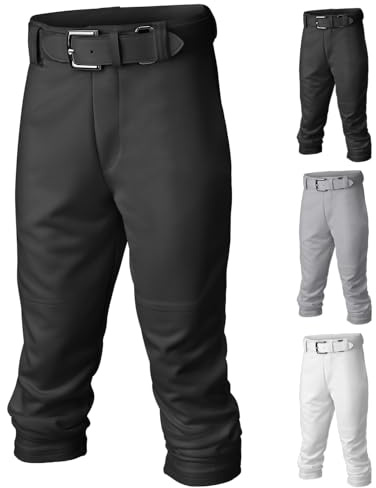 Easton Jungen Baseball Youth Sizes | Full Length | Elastic Bottom | Multiple Colors Pro + Pull Up Pants YTH BK Y XS, Schwarz, X-Small