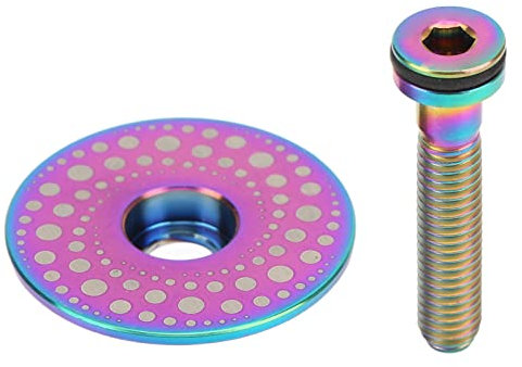 SUNGOOYUE Obere Abdeckung für Fahrradsteuersatz, Hochfestes Metall, 28,6 Mm, Vorderer Gabelschaft, Obere Abdeckung mit Schraube für Fahrrad-DIY-Zubehör