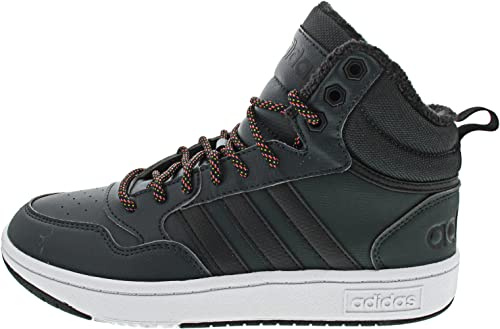 adidas Hoops 3.0 Mid WTR, Scarpe Uomo, Shadow Green Iron Met Core Black, 45 1/3 EU