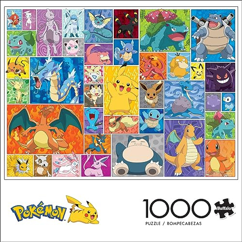 Buffalo Games Pokemon - Cornici - Puzzle da 1000 pezzi per adulti - Puzzle stimolante perfetto per le serate di gioco - 1000 pezzi - Dimensione finita 68 x 50 cm - L