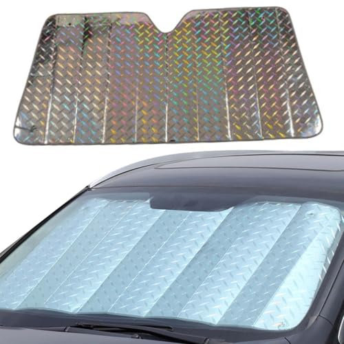 Parasol Plegable para Parabrisas De Coche, para Ventanas Delanteras, con Visera Protectora, Protección Solar Y contra El Calor, Mantiene Su Vehículo Fresco para SUV, Coche, Camión, 140 X 70 Cm