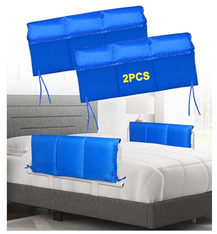 Mybow Bed Rail Covers for Hospital Bed Elderly Adults Bumper Seniors Guard Rail Bumpers Pads Bed Protector Side Padded Cover Bed Rail Padding Rails Not Included, Padded Cover Only (32x12inch, 2 PCS)
