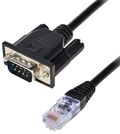 COOSO, porta seriale DB9 a 9 pin, da maschio a RJ45 femmina, da RJ45 a RS232, cavo Cat 5 per rete Ethernet, LAN, console, da 1 m