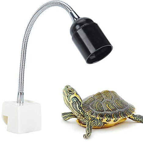 Pssopp Terrarium E27 Eidechse Schildkröte Reptil UVB Licht Heizung Lampenfassung mit Schwanenhals, Wasserdicht, ABS + Edelstahl, 220V EU-Stecker