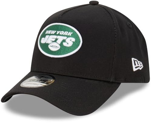New Era New York Jets NFL Evergreen Schwarz Verstellbare 9Forty A-Frame Cap - One-Size