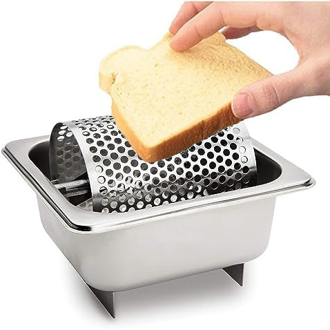 HTONVK Rullo per Burro, Rullo per Burro per Padella, Rullo spalmatore per Burro in Acciaio Inossidabile, Rullo per Burro, Design del Rullo Perforato Rimovibile, Facile da Pulire, Adatto per Picnic