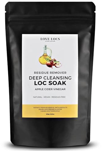 Love Locs Poudre Détox Dreadlocks au Vinaigre de Cidre de Pomme | Bain Détox Locks et Dreads | Nettoyant Clarifiant Cuir Chevelu | Soin Naturel Sans Résidus pour Dreadlocks