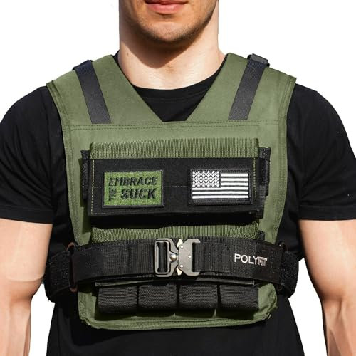 Adjustable Weighted Vest for Men and Women - Weight Vest with Iron Weights - GREEN - 12KG