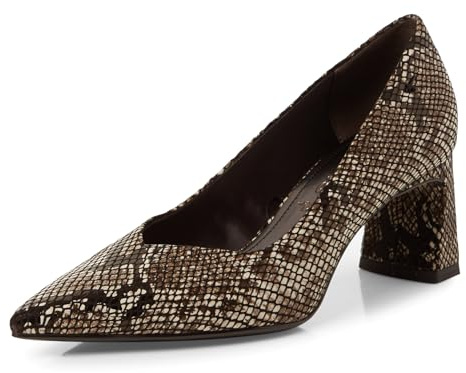 Tamaris Damen Pumps 1-22453-45, Scarpe décolleté Donna, Black Snake, 40 EU