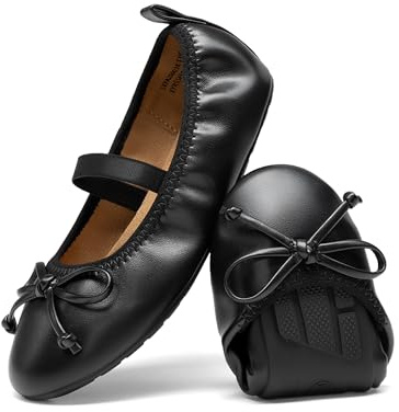DREAM PAIRS Little Girls Toddler Ballet Flats Dress Shoes Mary Janes Shoes,Size 1 Little Kid,Black,KKUMFA2502