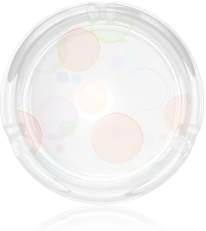 Posacenere rotondo in vetro colorato con base antiscivolo, per casa, ufficio o esterno