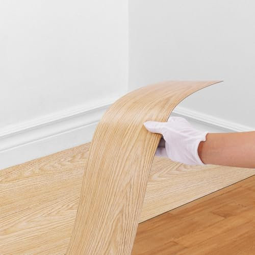Floor Tiles Self Adhesive Vinyl Flooring Wood Effect Peel & Stick Floor Tiles 36Pcs Self-Adhesive PVC Flooring Planks Waterproof Floor Stickers for Kitchen Bathroom Office Home Floor Tile 91.4x15.2cm