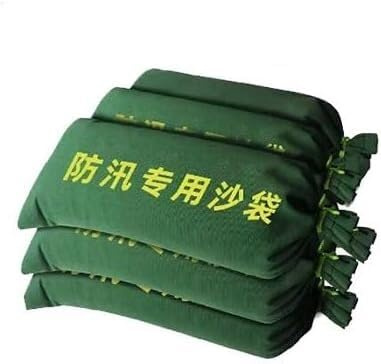 CQAHDSEVF Sacchi di Sabbia per Barriere antiallagamento, Sacchi di Sabbia in Tela Barriera antiallagamento 10 Pezzi Verde 25-30x50-80 cm(25X70CM)