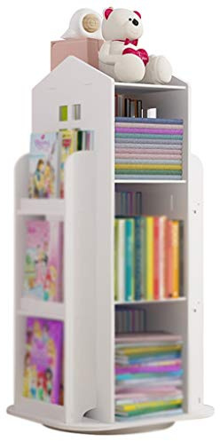 YHRJ Librerie per Bambini songmics Scaffale per Bambini Girevole per La Casa, Scaffale per Giocattoli da Terra per Asilo Nido, Scaffale A Forma di Piccola Casa, Facile Installazione (Color : Bianca)