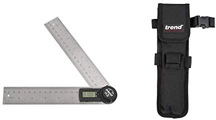 Trend DAR200 Digital Angle Rule, 20cm & CASE/DAR/200 Carry Case - Black