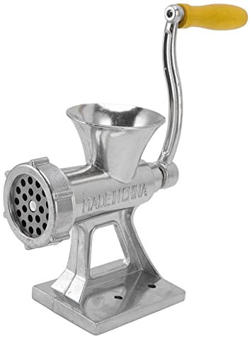 Manual Meat Grinder, Clamp on Meat Mincing Machine Aluminum Alloy Hand Crank Sausage Filling Machine Household Pork Mincer Sausage Maker, for Pepper Vegetables Garlic