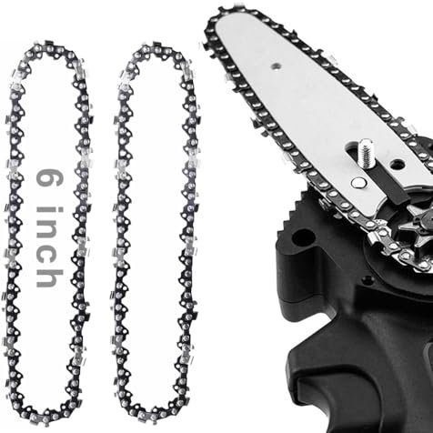 Uadme Cadena Motosierra, 2 Piezas 6 Pulgadas Mini Cadenas de Sierra de Repuesto, Cadena 36 Eslabones para Carpintería Paisajismo