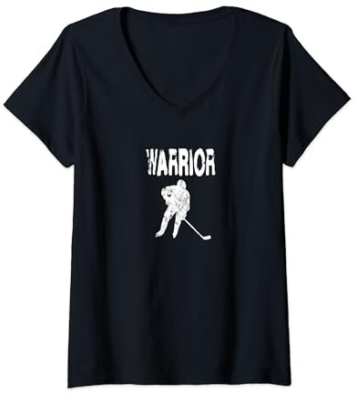 Damen Hockey Warrior – lustiges Hockey-T-Shirt Geschenke T-Shirt mit V-Ausschnitt