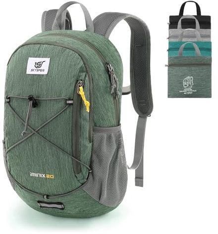 SKYSPER 20L Faltbarer Rucksack Ultraleicht Wanderrucksack Reiserucksack Tagesrucksack für Outdoor Wandern Camping