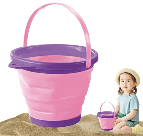 Set Di Giocattoli Per La Sabbia Da Spiaggia, Secchiello Da Spiaggia Pieghevole, Secchiello Da Spiaggia Portatile In Silicone, Secchielli Per Sabbia, Per Bambini Piccoli E Pesca In Viaggio