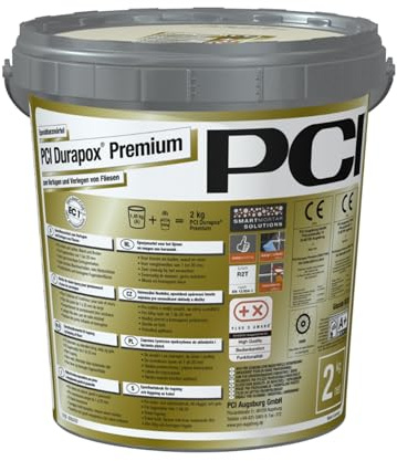 PCI Durapox Premium - Malta per fughe in resina epossidica 2K, 2 kg, n. 22, grigio sabbia