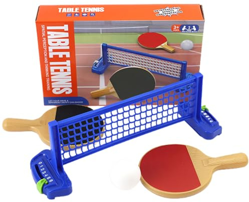 Set de Mini Jeu de - Jeu De Table Enfant - Jouet Tennis De Table pour Ados Adultes Fêtes Intérieur Bureau Anniversaire Maison