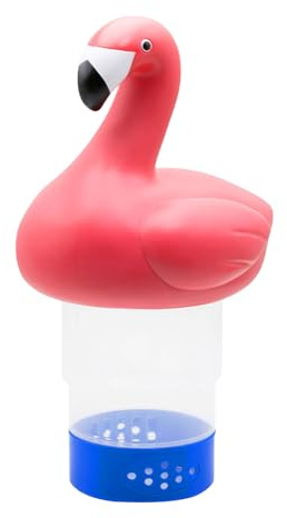 Flotador de Cloro para Piscina, Flotador de tabletas de Cloro de Pato/Flamenco, dispensador de Cloro Flotante con Flujo Ajustable, clorador de Animales Lindos para Piscina,