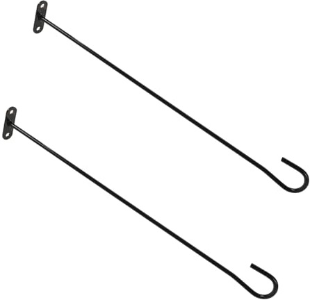 Hohopeti Supporto per Bandiera da Giardino in Ferro 2 Pezzi, Staffa di Montaggio Orizzontale per Cassetta Postale, Accessorio per Palo Decorativo Resistente per Esterni