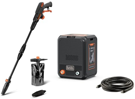 Hidrolimpiadora Black+Decker BXPW1700C, compacta, de Alta presión, para Coche y Exteriores del hogar, presión máx. 130 Bar, caudal máx. 450 l/h, Potencia absorbida 1700 W
