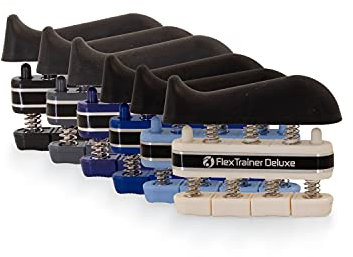 AFH Webshop 6er Spar-Set | Flex Trainer Deluxe | Handtrainer Fingertrainer | Handtrainingsgerät | Fingertrainingsgerät | extra-leicht, leicht, stark, sehr-stark, extra-stark und Ultra-stark