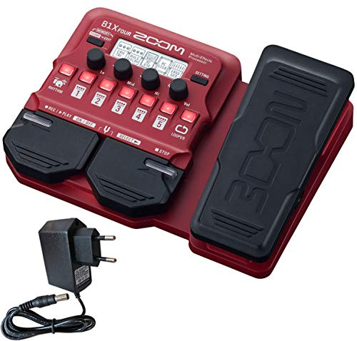 Zoom B1X FOUR - Dispositivo multi-effetto per basso + alimentatore keepdrum 9 V