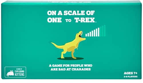 On a Scale of One to T-Rex by Exploding Kittens: A Card Game for People Who Are Bad at Charades - Card Games for Adults, Teens & Kids