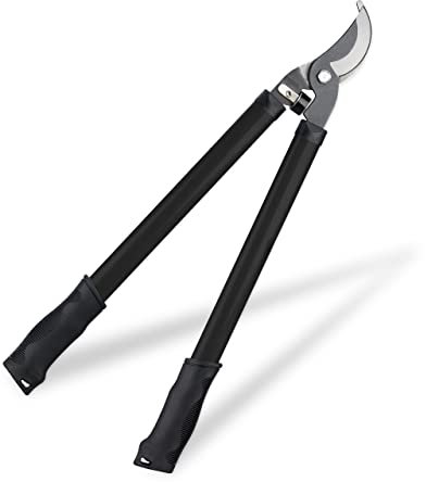 Relaxdays Astschere, Bypass, 20 mm Schnittstärke, für Frischholz, pflanzenschonend, Stahlklinge, Baumschere, schwarz