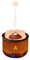 LONYIABBI Flammenluftbefeuchter Vulkan Aroma Luftbefeuchter Ultraschallöl-Diffusor 360 ml Auto-Abschaltfunktion für Zuhause, Büro, Yoga, Fitnessstudio (Gebrochen Transparent)