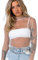 Edhomenn Women Sexy Sheer Long Sleeve Tops Mesh See Through Solid Color Casual Tops Slim Fit Blouse (X-White, S)