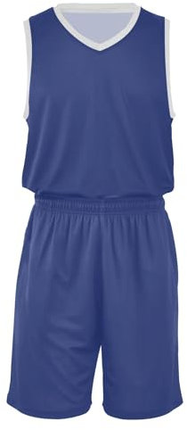 ODAWA Royal Blue Youth Basketball Jersey Sportswear Jungen Jugend Match-up Basketball Trikot Jungen und Mädchen Basketball Trikot Set, Dunkles Mineral Blau, S, Dunkles Mineralblau, S