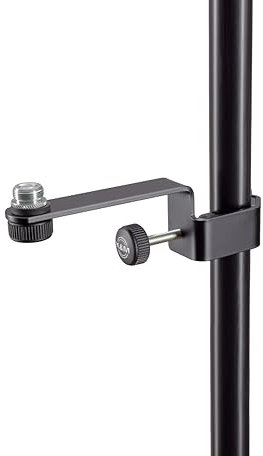 K&M 23830 Soporte de micrófono con fijación para tubo de Ø 30 mm, de acero negro