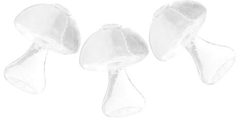 MAGICLULU 3stücke Pilzvase Aus Glas Für Hydrokultur Dekorative Klare Pflanzenvase Als Tischdeko Kreative Glasvase Für Pflanzen-displays