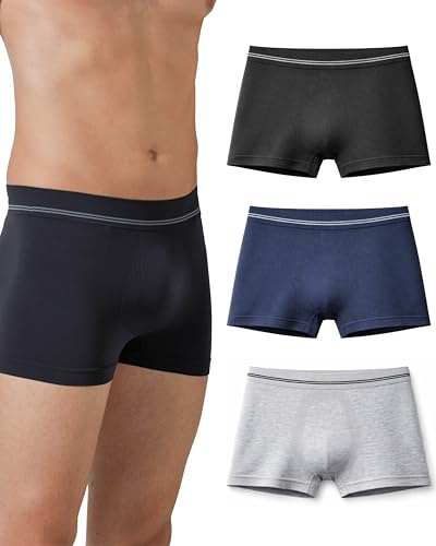 Risalti Boxer Uomo Bamboo 3 pz - Mutande Uomo più Elasticizzate e Morbide dei Boxer Cotone, Mutande Senza Cuciture ed Etichette, Intimo Comodo - Made in Italy