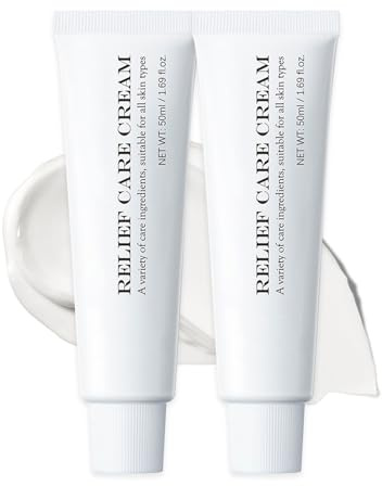 345 Relief Cream, 2PCS Intensive Repair Creme, Soothing Face Moisturiser Skincare, Feuchtigkeitscreme Gesicht, Hautbarriere Reparaturcreme, Glatte Gesichtscreme für Akne und Fettige Haut, 50ml