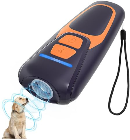 Honey Paws Antiabbaio per Cani Ultrasuoni, Dispositivo Portatile con Dissuasore per Cani a 15M - Ultrasuoni Sicuro, 30 Giorni Autonomia, Ricarica Rapida per Addestramento Cani
