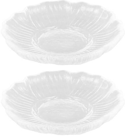 VALICLUD 2 Piezas de Platillos de Té de Vidrio Transparente Posavasos Pequeños para Tazas Tapete Decorativo para Mesa de Café Platillo Redondo Ligero y Versátil para Hogar Reutilizable