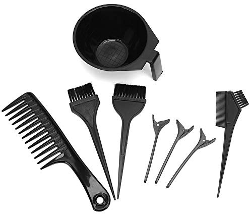 ZIXINNKC 8 pezzi strumento professionale per tintura dei capelli evidenzia pettine fermaglio per capelli kit ciotola per miscelazione colorante