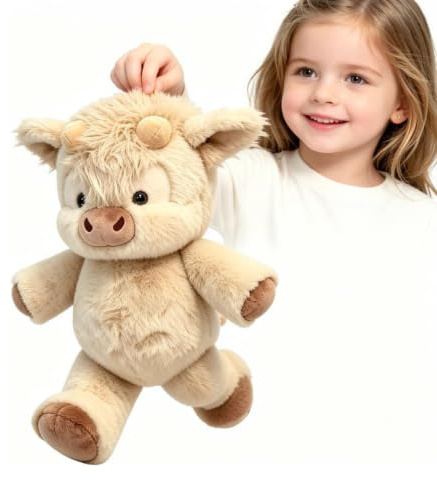 Efymosce Peluche Vache Qui Court 45 CM, Jouet en Peluche Doux de Vache, Doudou Vache Qui Court Peluche pour Soulager Le Stress, Douce à Offrir, idéale pour Les Fans et Les Amoureux des Animaux