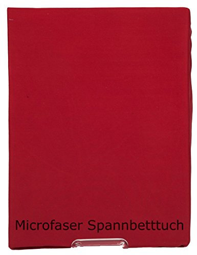 Spannbetttuch aus Microfaser Jersey 100x200 rot 49540
