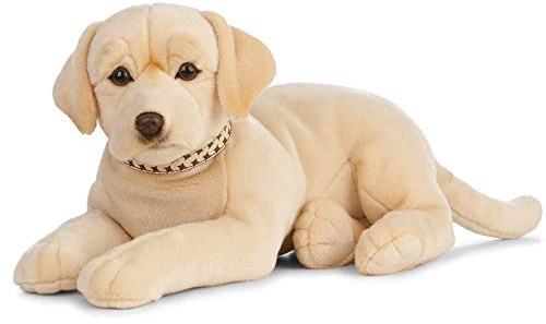 Living Nature Golden Labrador Géant, Chien en Peluche Doux et Réaliste, Peluche Écologique Naturli, 60cm, Doré
