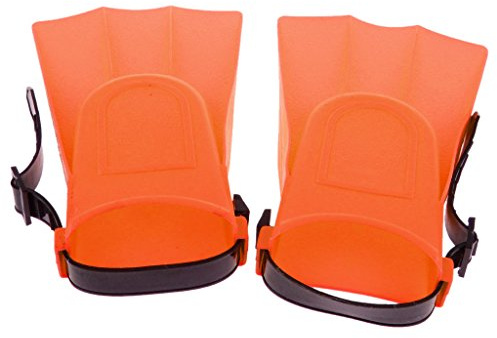 Perfeclan Silikagel Flossen für Erwachsene Wassersport Schwimmen Taucherflossen Trainingsflossen, Orange, 25-30