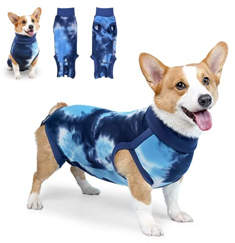 Body para perros después de la cirugía para perros de castración, body opcional para perros castración para perros después de la castración, traje para perros Chirugenanzug Pet Shirts(atando -Dyed